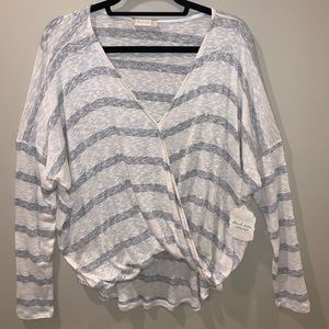 NWT Altar’d State Ivory & Silver Top